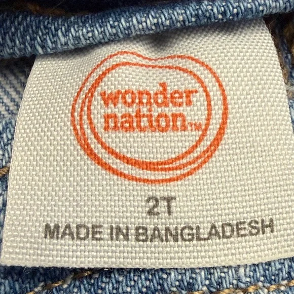 Denim Blue Kids Overalls with Floral Print - Picture 3 of 8